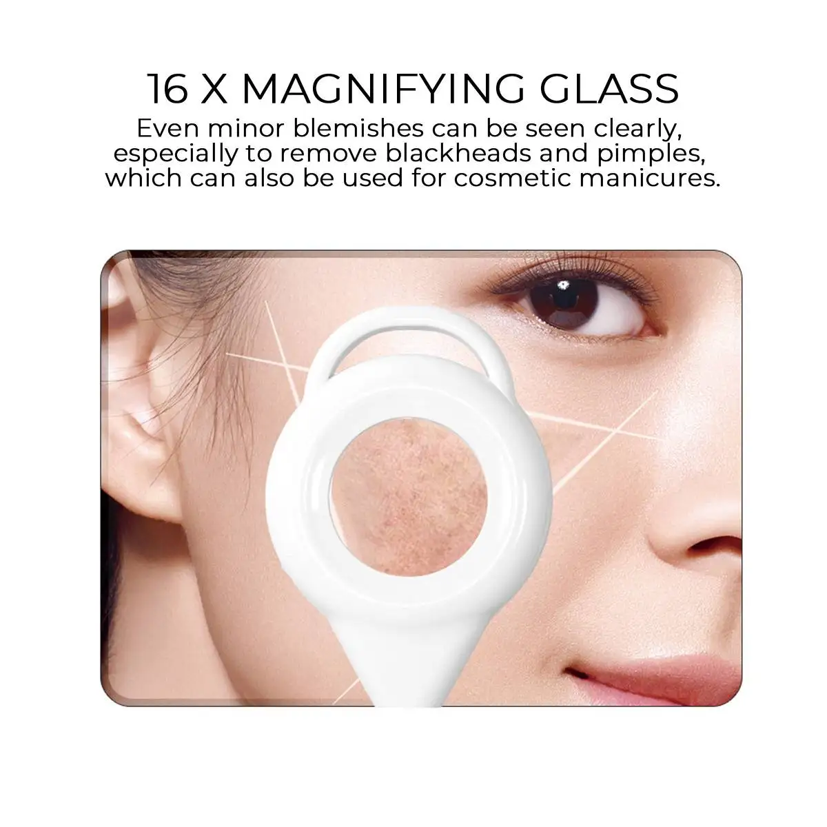  16X Diopter LED Magnifying Floor Stand Lamp Magnifier Glass Cold Ligth Len Facial Light For Beauty  - 4000291831453