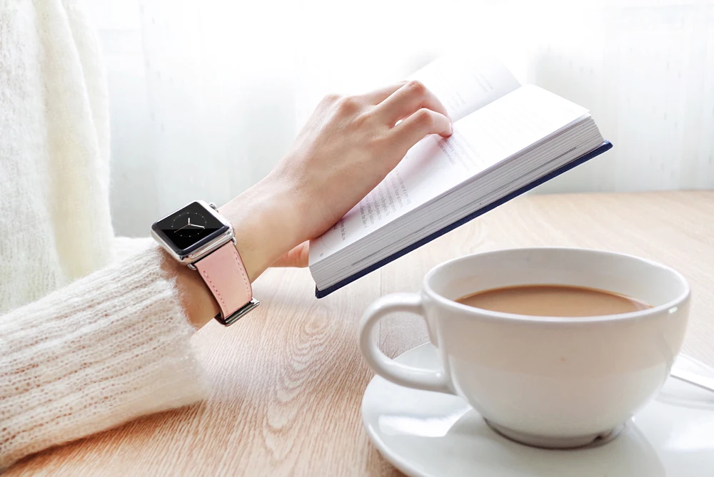 Ремешок из натуральной кожи для Apple Watch 38 мм 42 мм 40 мм 44 мм розовая мята стильные женские Ремешки для наручных часов iwatch серии 5 4 3 2 1 браслет
