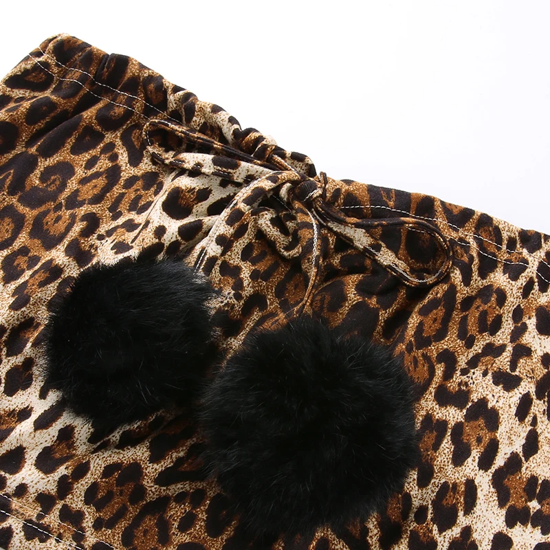 Iamhotty Sleeveless Top Leopard Bandage Backless Off-Shoulder Crop Top Strapless Debardeur Femme SexyShort WomenSummer Tank Tops