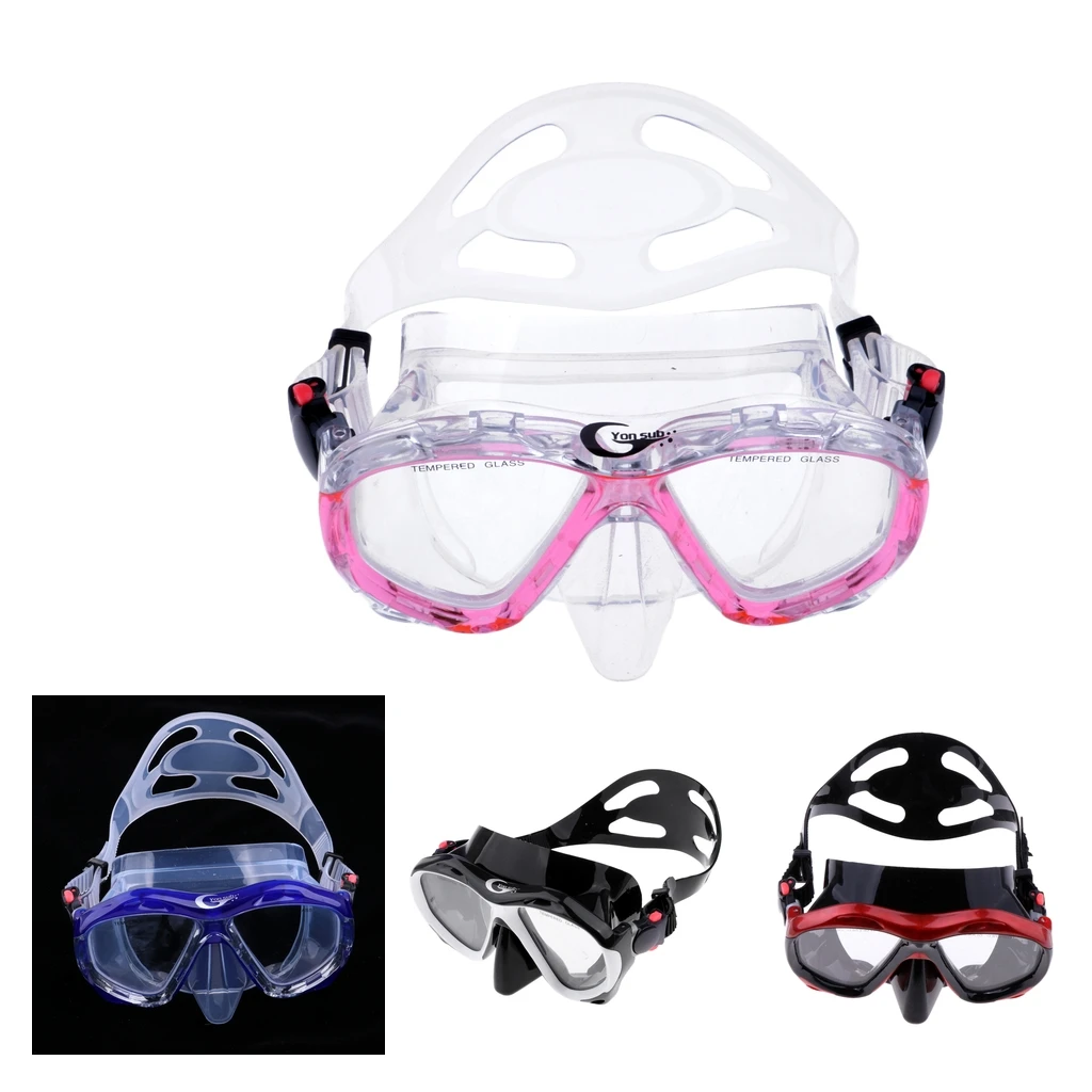 Anti-Fog Dive Mask Scuba Diving Goggles Waterproof Glasses with Silicone Adjustable Strap for Men & Women