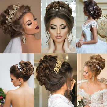 

XIYUE Easy To Wear Hair Bun Clip in Hair Extension Clip Curly Hair Chignon Synthetic Hair Messy Chignon For Bride Wedding