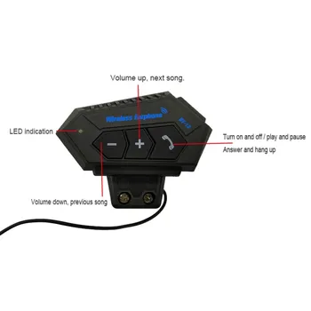

Helmet Bluetooth Headphone Motorcycle Headset V4.2 Bluetooth Intercom Motor Bike Earphone Noise Reduction Microphone MIC