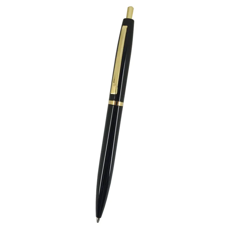 

ACMECN Newest Unisex Black Ballpoint Pen with Gold Tone Metal Slim Design Push Press Pens for School Students Gifts Cool Pens