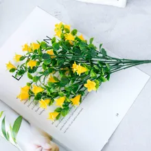 1 шт., желтые пластиковые цветы, пластиковые декоративные цветы, декоративные колья и ветряные блесны, Реалистичные Цветы, сад для дорожек
