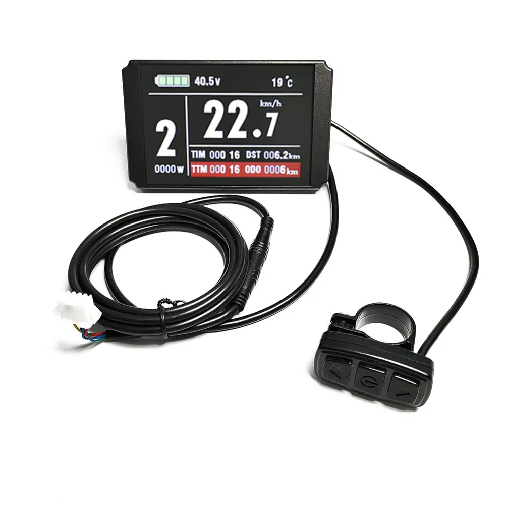 Electric Bicycle KT-LCD8HU Display 24V-48V Cycling Odometer Tachometer Timing With USB 5V Power Supply Bike Accessories | Спорт и