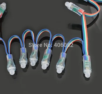 

100pcs LPD9813 / LPD6803 IC RGB led pixel module waterproof Diffused Digital 12mm string
