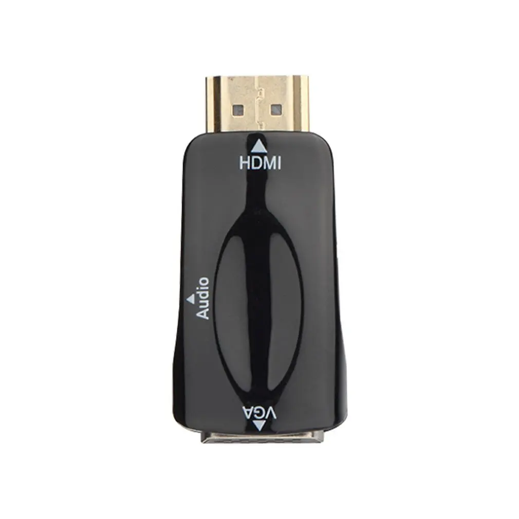 HDMI мужчина к вставной конвертер для VGA коробка адаптер с аудио кабель для ПК HDTV+ 3,5 мм аудиокабель AV для ПК черный белый