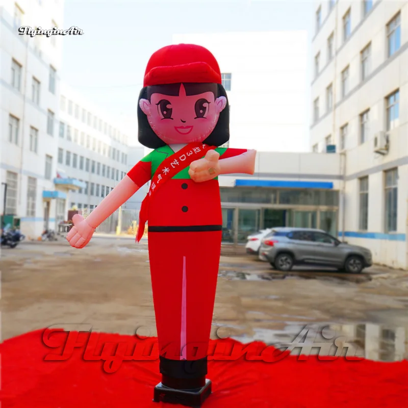 

Индивидуальный уличный надувной рогатель 3 м, улыбающийся воздушный танцор, машущий рукой для украшения магазина