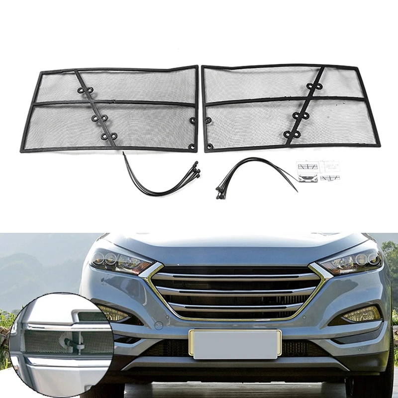 Car Front Grilleinsert Net Insect Sning Mesh Accessories for Hyundai Tucson 2015 2016 2017 2018 | Автомобили и мотоциклы