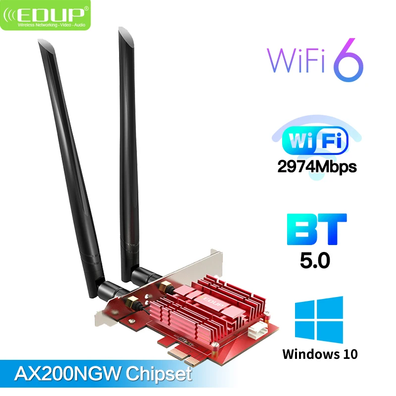 

Dual band 3000Mbps Wifi 6 PCIe Wireless Adapter For Intel AX200 Network Wi-Fi Card 2.4G/5Ghz 802.11ac/ax Bluetooth 5.0 MU-MIMO