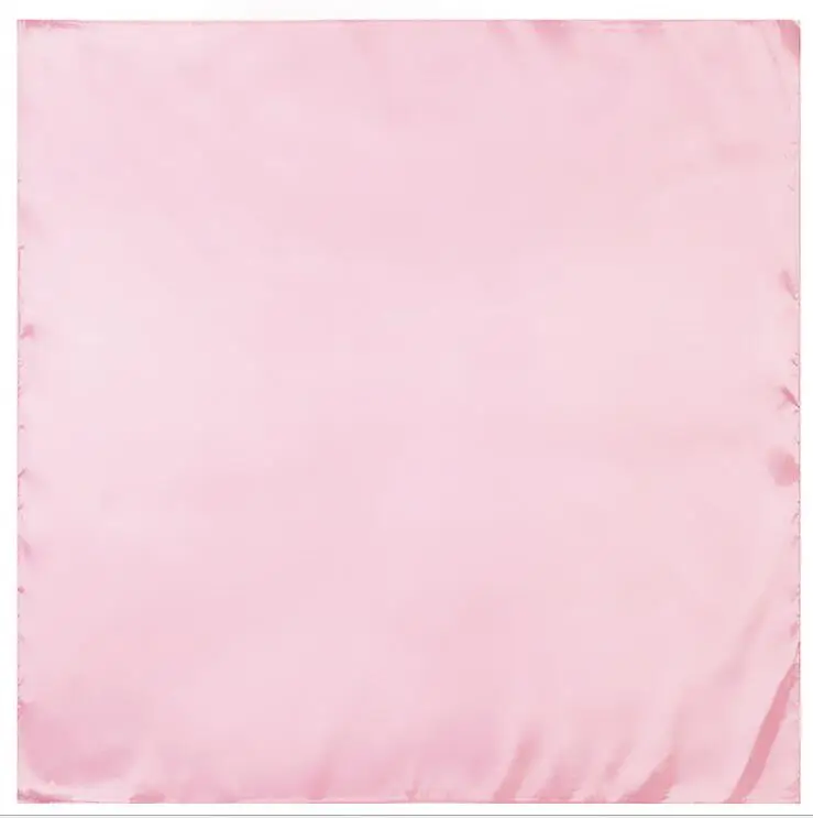 18 pink POBING 60*60 см маленький хиджаб роскошный бренд сплошной цвет бандана шарф женский шелковый платок офисный платок для леди - Цвет: 18 pink