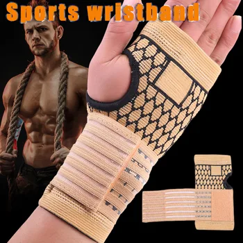 

1Pc Hand Palm Wrist Support Adjustable Compression Strap Elastic for Sport Bowling can CSV