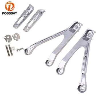 

POSSBAY 1Set Motorcycle Foot Rests for Pedals with Brackets for Honda CBR1000RR 2008 2009 2010 2011 Motocross Motorbike Footrest