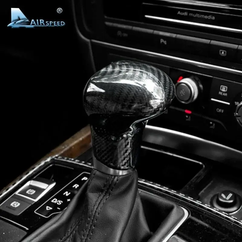 Для Audi A4L A6L A7 S6 S7 Q5 Q7 углеродного волокна Шестерни рукоятка рычага переключения передач внутренняя окантовка 1 шт