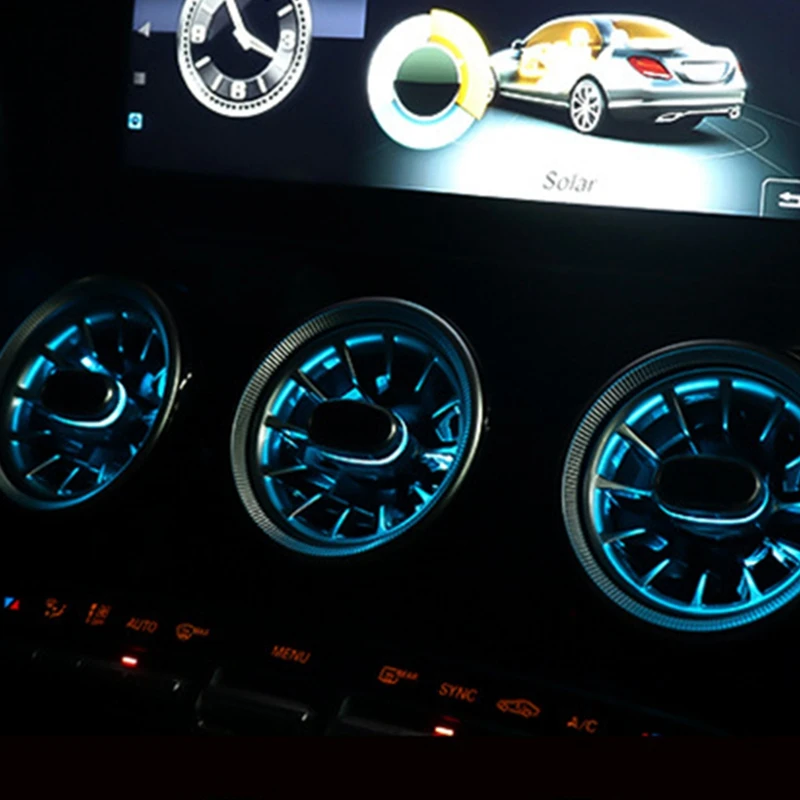 5 шт. автомобильный светильник турбинный воздушный выход лампа для Mercedes-Benz c-класс Glc E интерьер обновление модифицированный 3 цвета 64 Col