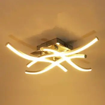 

1pc Modern LED Ceiling Light Creative Four Cross Waving Light For Living Room