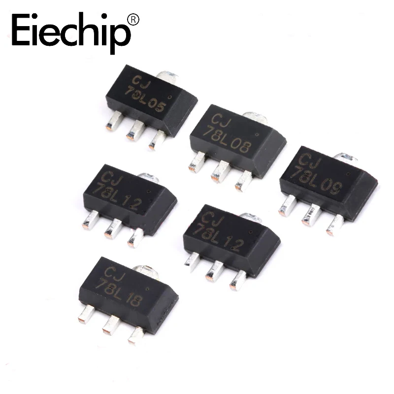 Регулятор напряжения 78L05 78L08 78L09 78L12 78L15 78L18 smd SOT-89 10 шт. | Электронные компоненты и