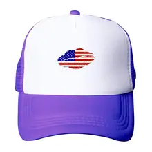 Полосатая американская летняя модная уличная Кепка для бега, сетчатая Кепка