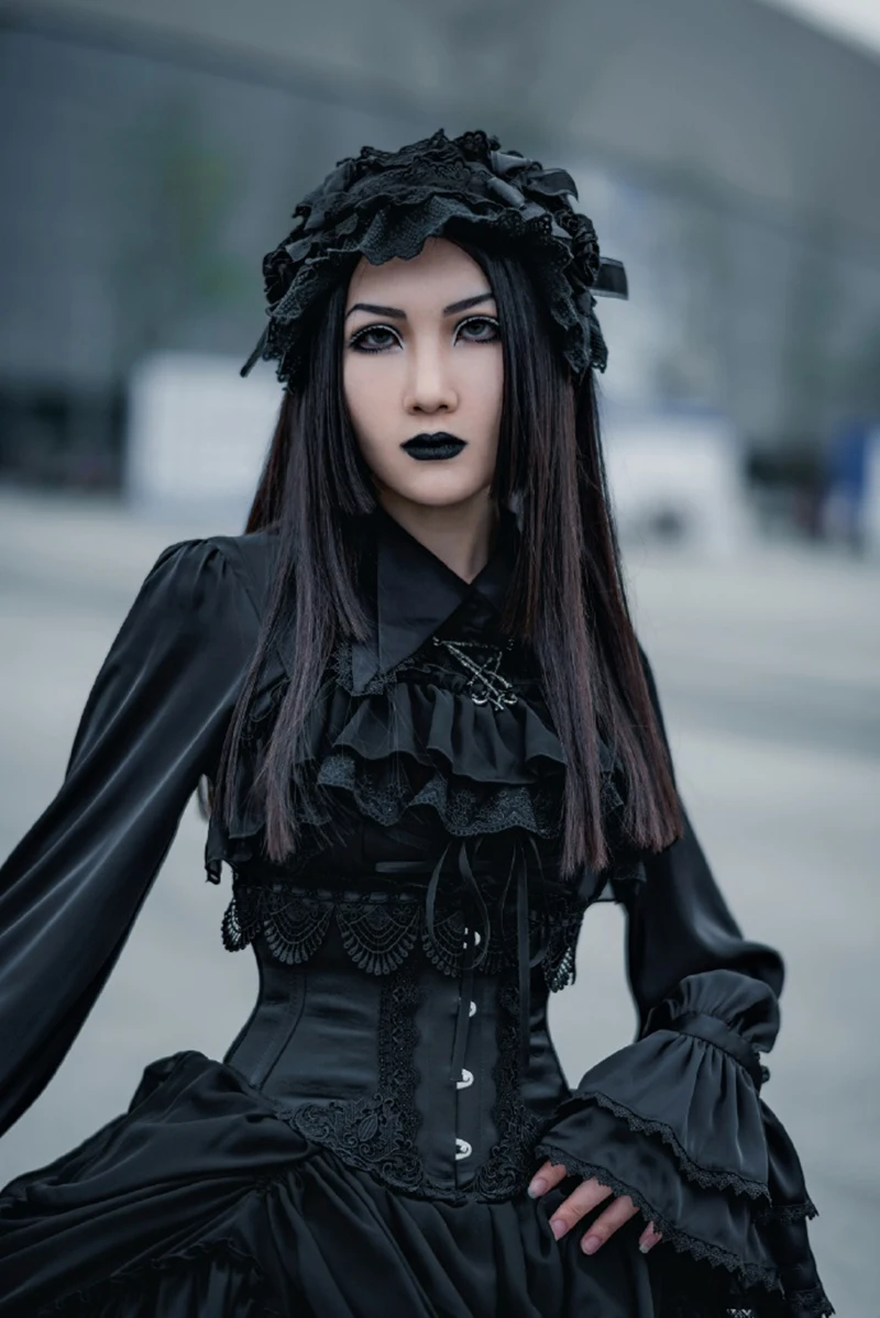 white christmas dresses Yomorio Sexy Devil Corset Costume Anime Dark Angel Costume Black Sweet –  YOMORIO