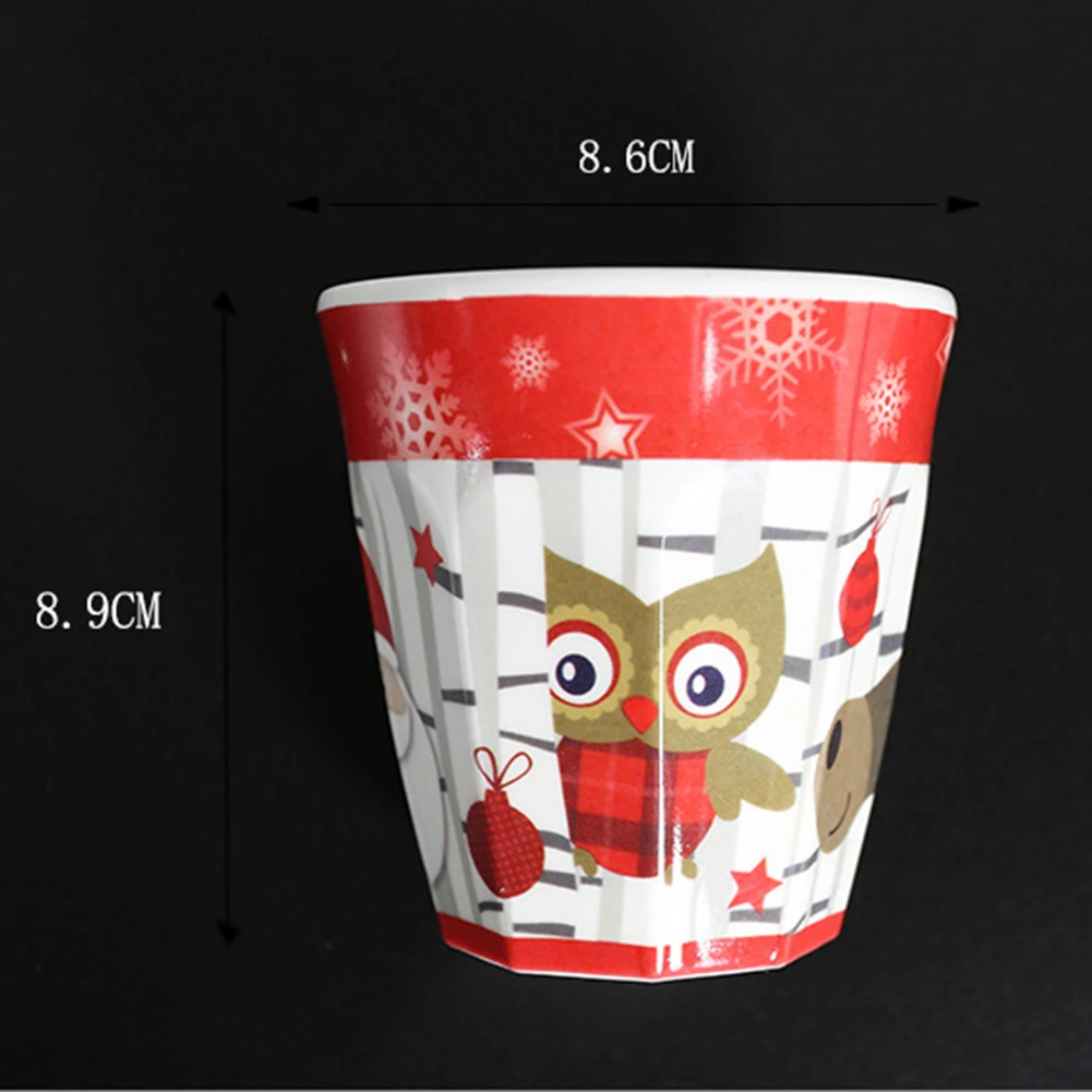 nice 10Pcs Dinnerware Baby Tableware Sets Christmas Santa Claus Design Dish Bowl Fork Spoon Cup for Kids Baby Christmas Gift