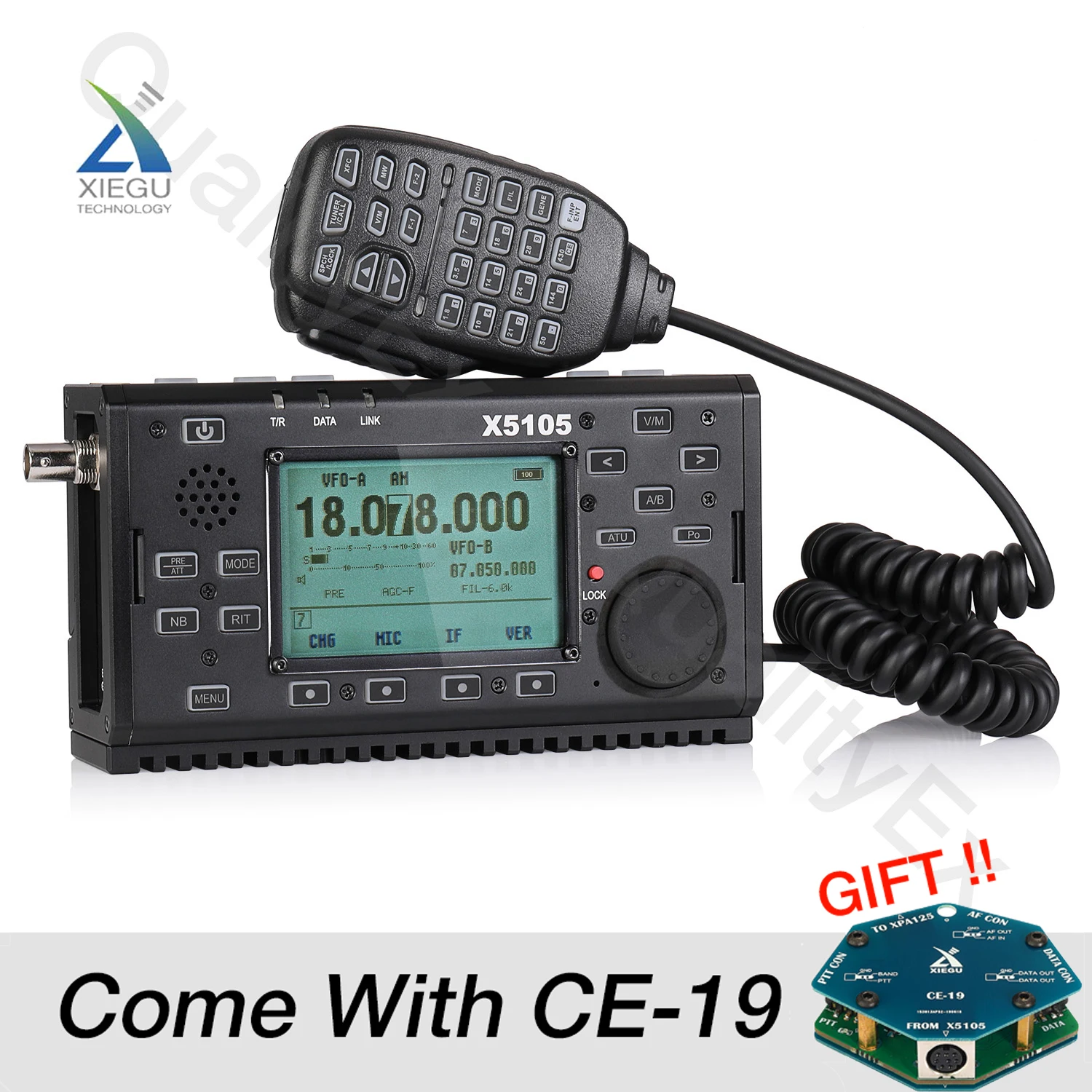 Xiegu X5105 открытый версия 0.5 30 мГц 50 5 Вт 3800 мАч КВ трансивер с если Выход все