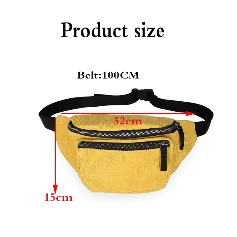 Canvas-Waist-Bag-Unisex-Zipper-Chest-Bag-Street-Sport-Casuale-Fanny-Pack-Girl-Boy-Waist-Belt