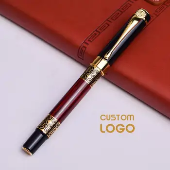 

Personalized Gift Pen Custom Logo pen Luxury Business Metal Fountain Pen Nice Touch Feeling School Student Writing Pens 0.5mm