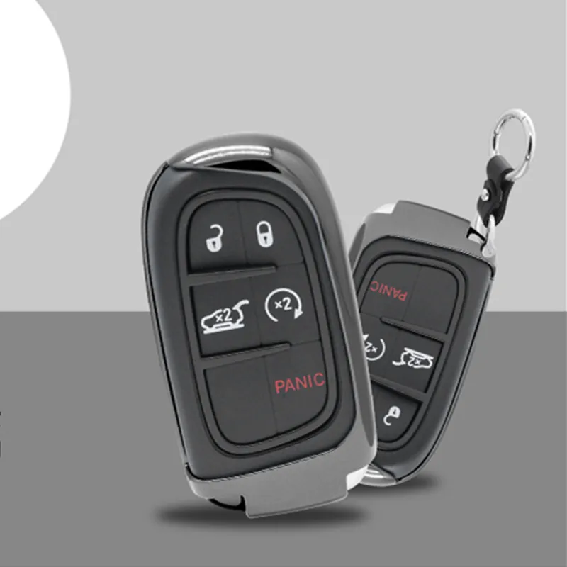 Мягкий чехол из ТПУ с автоматическим ключом для Dodge Journey charger для Jeep Renegade Grand Cherokee для Chrysler 200 300 защита автомобильных ключей - Название цвета: Черный