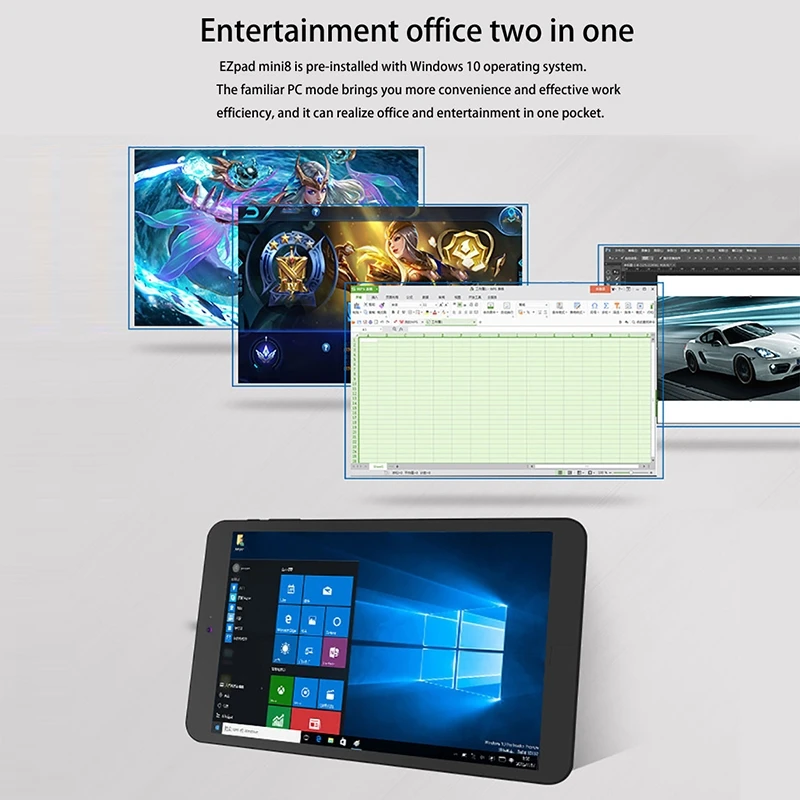 Планшет EZpad mini 8, 8,0 дюймов, 2 ГБ, 64 ГБ, Windows 10, Intel Cherry X5, Z8300, четырехъядерный, TF карта, Bluetooth и WiFi