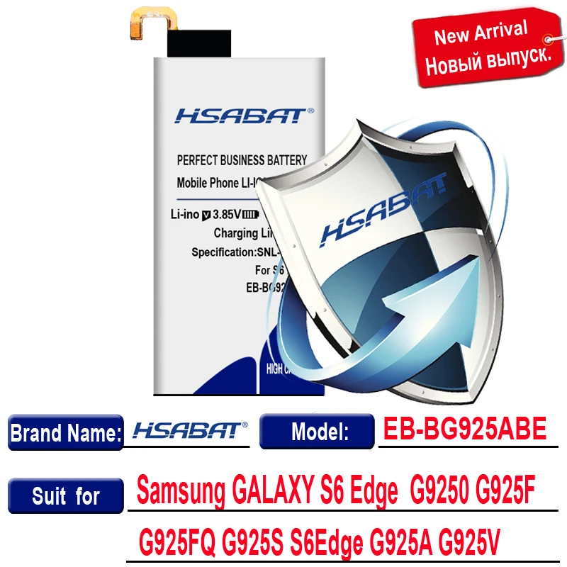 HSABAT EB-BG920ABE 5200 мА/ч, EB-BG928ABE EB-BG925ABE Батарея для samsung Galaxy S6 G9200 G920f S6 край G9250 S6 edge Plus G9280 - Цвет: for Samsung S6 Edge