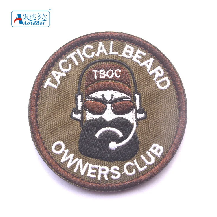 Ao tu duo er шеврон Tactical Beard Brother нарукавная эмблема армейские вентиляторы вышитая этикетка для одежды на липучке