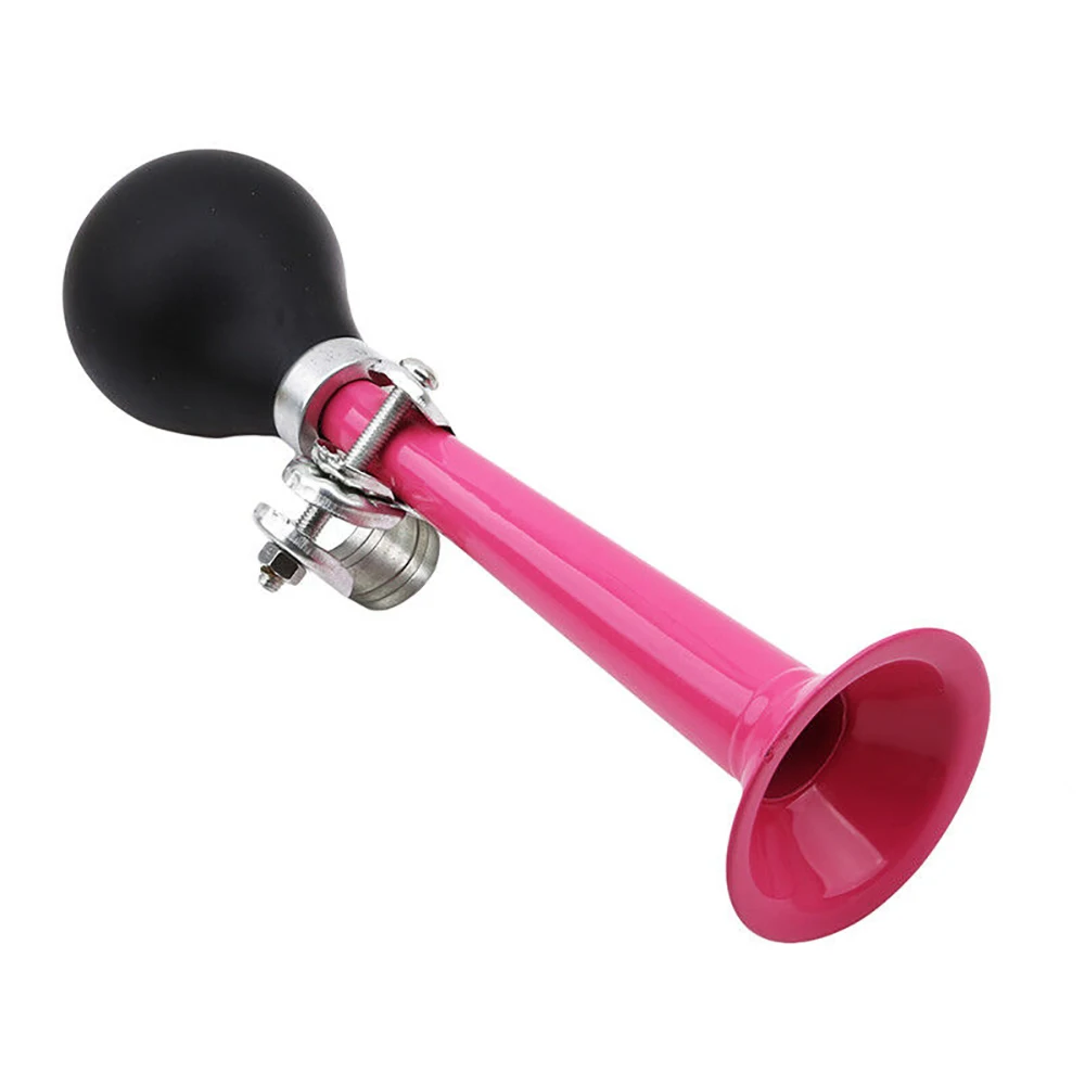 Розовый Ретро металлический велосипедный гудок для велосипеда Hooter Bell Bugle Trumpet Honking Bulb MTB звонок для горного велосипеда - Цвет: Розовый