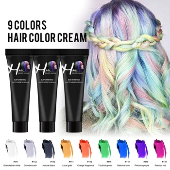 

10ml Fashion Grandma Grey Hair Dye Permanent DIY Hair Color Wax Hair Colour Temporary Cream Gel Styling Unisex Hair Dye Cream