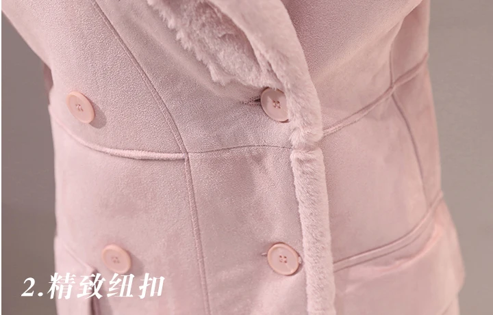 Winter Velvet Suede Jacket Coats Women Winter Outerwear Fashion Coat Thick Warm Faux Sheepskin Long Casual Female Overcoat
