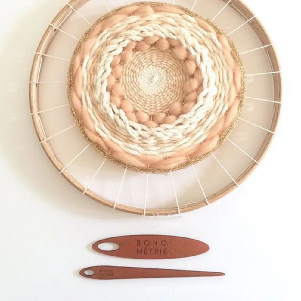 Ручной DIY деревянный пяльца для вышивания рамка белый хлопок Толстая Вышивка Ткань Ремесло Инструмент Деревянный круговой ткачество рамка набор