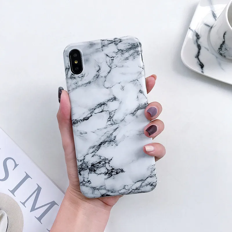 1 Роскошный мраморный силиконовый чехол для iphone 7 из ТПУ для iphone x 7 6 6 S 8 Plus 6 S, роскошный чехол под мрамор для iphone XR XS MAX - Цвет: 1