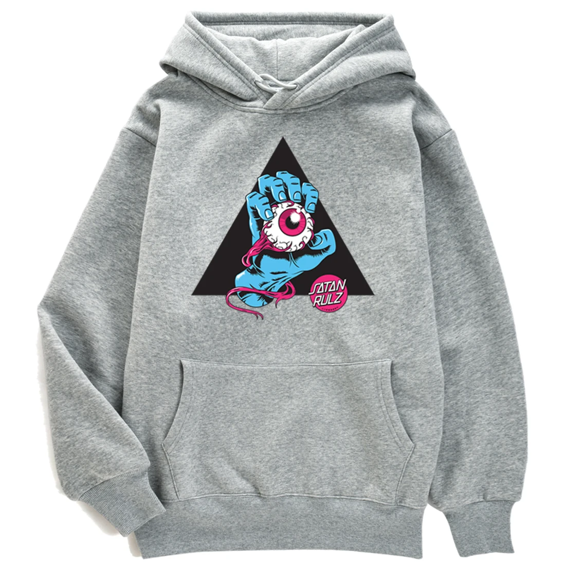 

Hoodies Personalized Eyeball And Hand Print Woman Crop Hoodie Harajuku Fleece Hoody Female Fashion Kpop Sweatshirt For Women