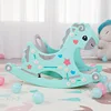 LazyChild Infant Rocking Horse For Kids 2 In 1 Baby Toy Children Stool Ride Horse Toy Multifunction Birthday Gift Dining Table 1
