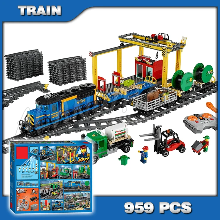 

9Types City Motorized Remote Control Cargo Train Hobby Model Building Block Toys Brick Power Functions Compatible With Lego