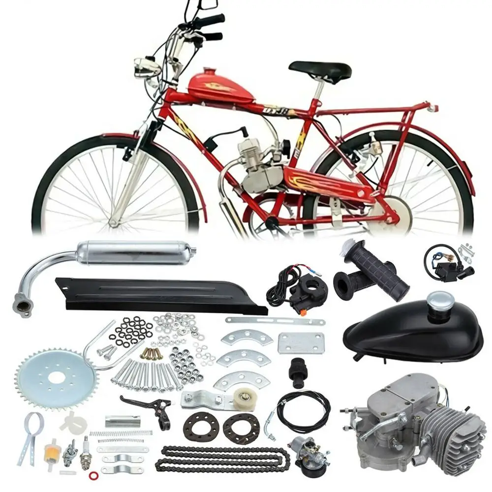 

80cc 2 Stroke Bicycle Motorcycle Stroke Gas Motor Engine Kit For DIY Electric Bicycle Mountain Bike Complete Engine Set