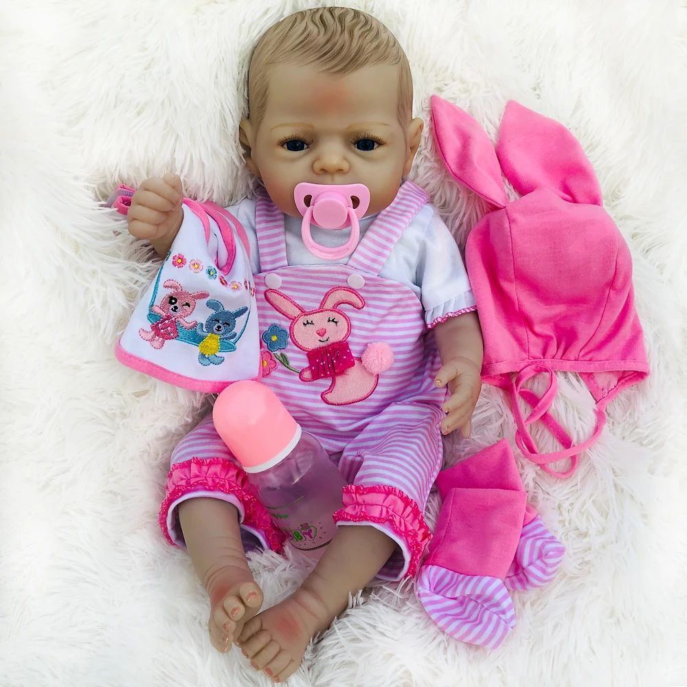22 дюймов Bebes Кукла Reborn Girl полностью силиконовая виниловая Кукла reborn baby куклы безголовая Реалистичная кукла-Новорожденный игрушка кукла для детских подарков