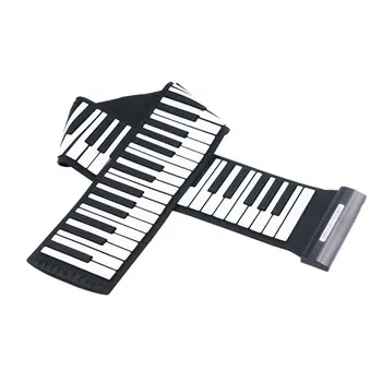 

Roll-Up Flexible Electronic Piano Keyboard Multifunctional Portable Silicone Folding Hand Roll Piano