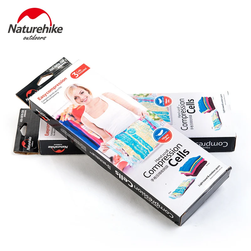 Вакуумные компрессионные пакеты Naturehike 3 шт. техника зазора ручная прокрутка