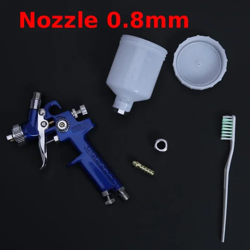 Nozzle 0.8mm 0,8/1,0 мм Мини Воздушный Краскораспылитель H-2000 насадка HVLP Аэрограф распылитель пистолет садовая краска автомобиля Аэрограф инструменты - Цвет: Nozzle 0.8mm
