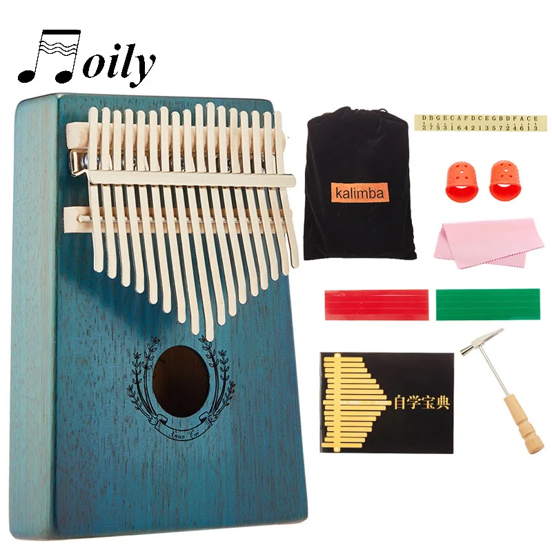 Калимба 17 ключ твердого красного дерева палец фортепиано Тело Музыкальные