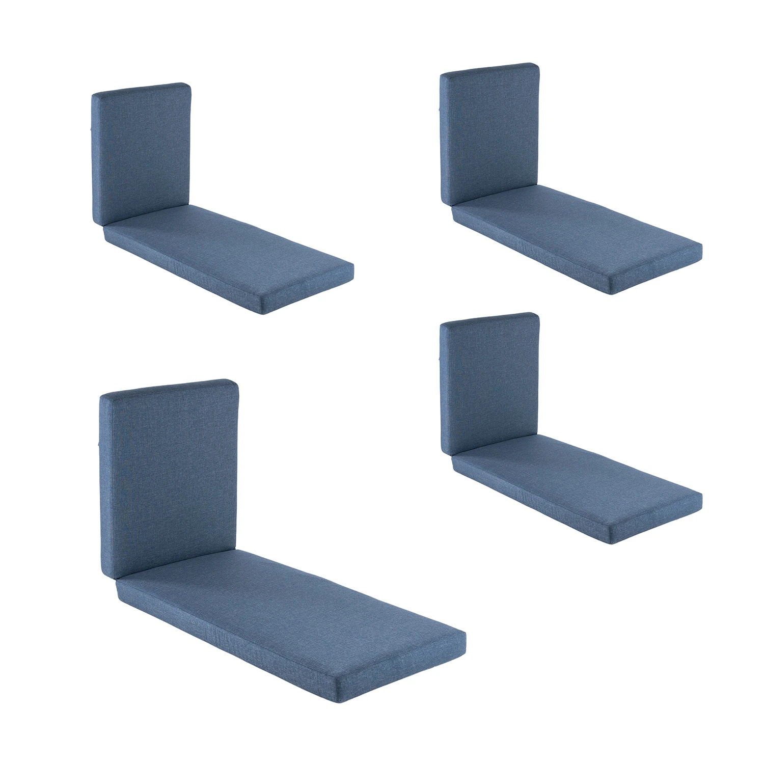 Pack 4 cojines para tumbona de exterior estándar Olefin color azul, Tamaño 190x60x10 cm, No pierde color, Desenfundable,cojines de jardín,almohadas exterior,cojines sillas y sillones|Cojín| AliExpress
