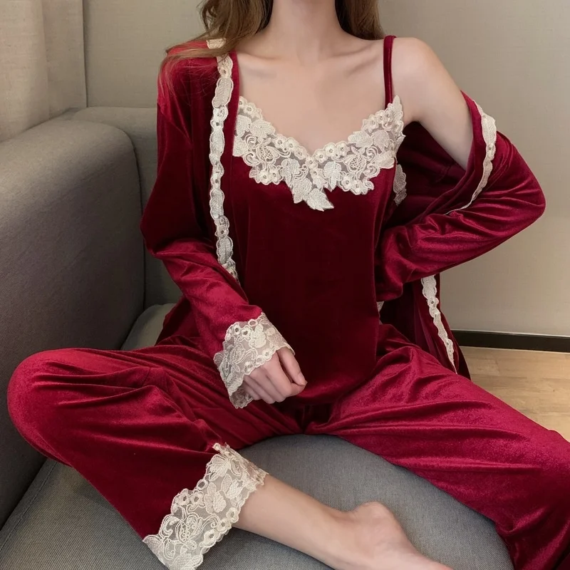 Женская пижама из 2 предметов новый привлекательный кружевной Привлекательный