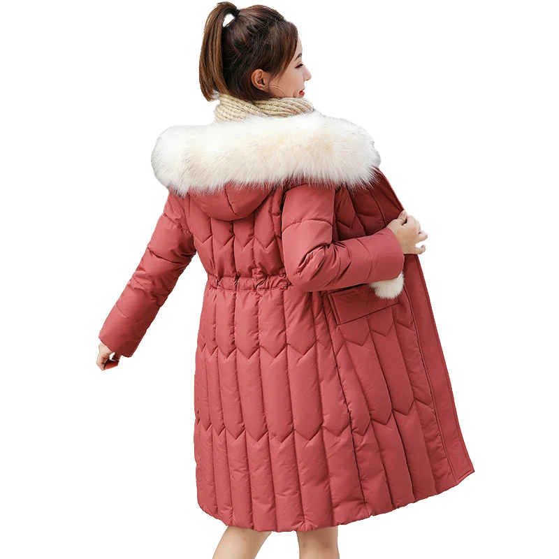 #*Cheap 2019 New Cotton padded jacket Women Winter Parkas Thicken Big fur collar Hooded Plus size 5XL Coats Female Cotton Outerwear 2973