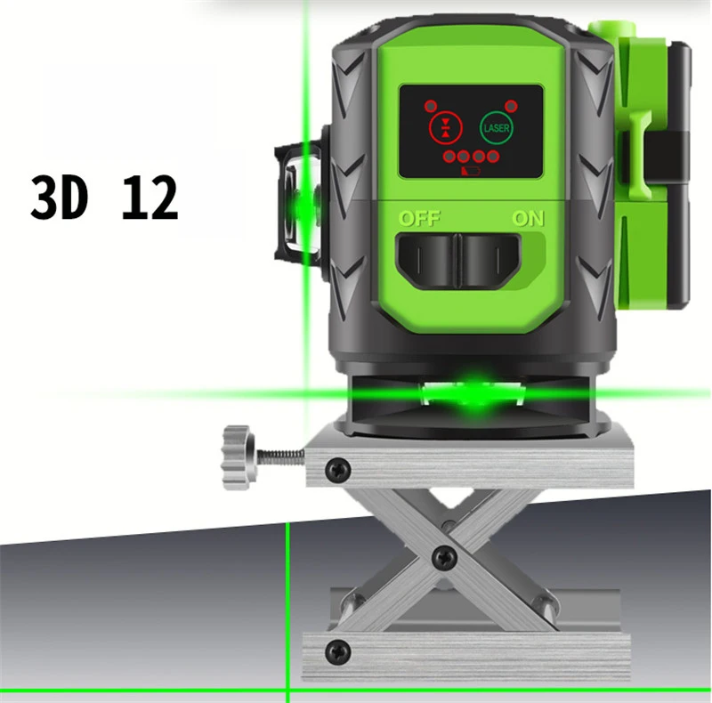 12 линий 3D MW-93D лазерный уровень самонивелирующийся 360 горизонтальный и вертикальный крест супер мощный зеленый/синий лазерный луч