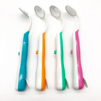 

Colored Anti-fog Dental Mouth Mirror with LED Light